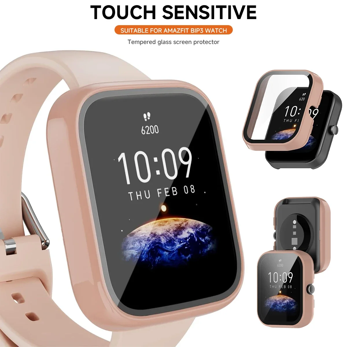 Amazfit Bip 3 Pro Smartwatch Protective Screen Cover and Bumper Shell