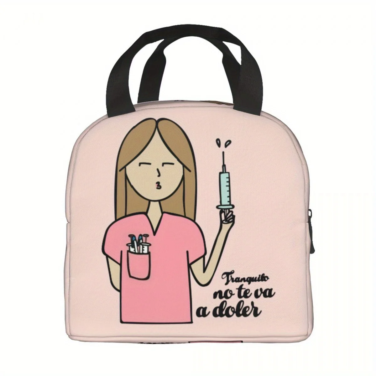 1PC 의사 간호사 도시락 가방 여성 휴대용 쿨러 보온 도시락 피크닉 보관 식품 도시락 상자, 식품과 접촉하지 않음