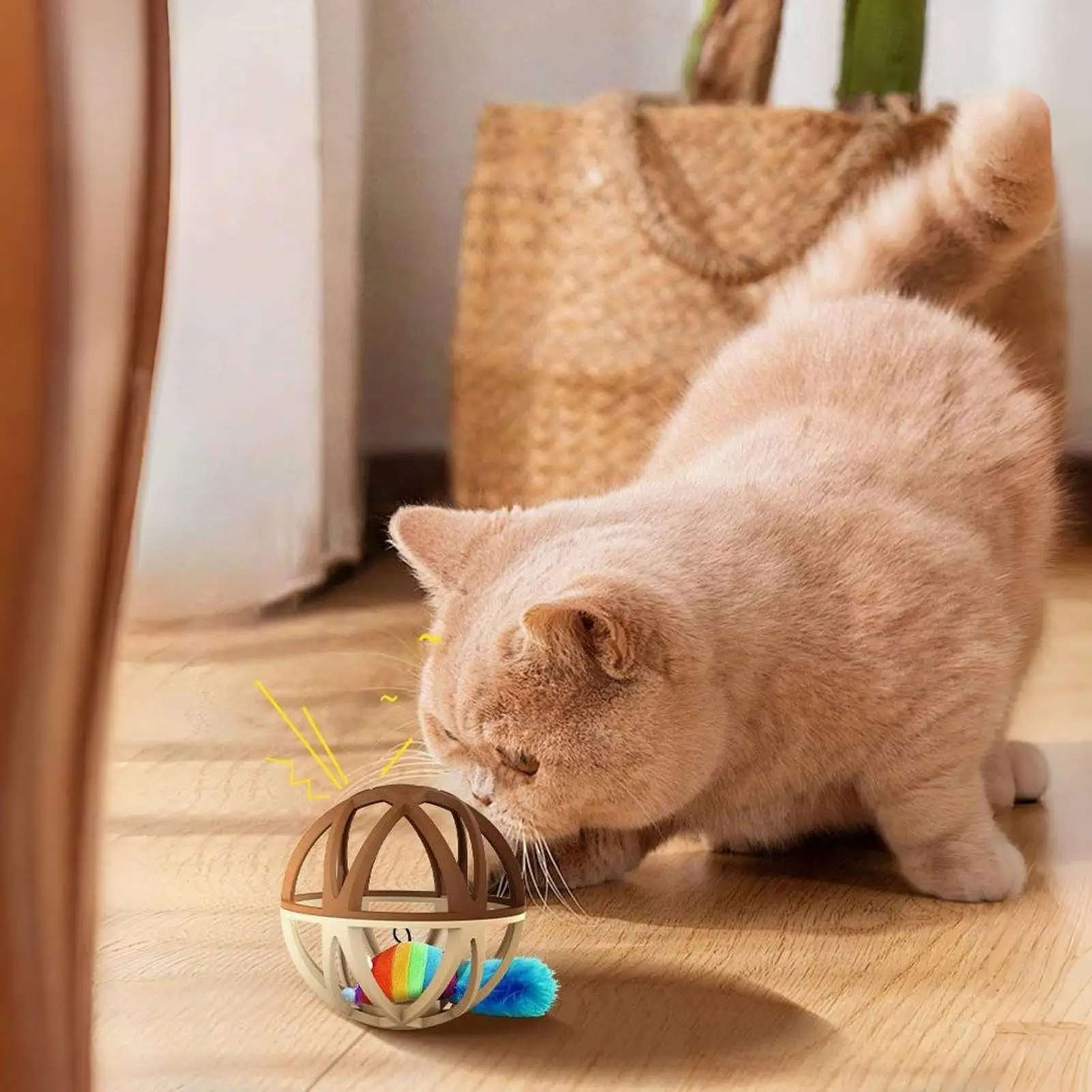 Balls for Cats Bell Ball Interactive Cat Toys Enrichment Pet Supplies for Kitten Dog Puppy Chew Indoor Cats and Kittens Toys