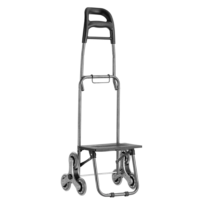 Go Upstairs Portable Shopping Cart Luggage 3 Wheel Basket Metal Storage Baskets Foldable Women | Дом и сад