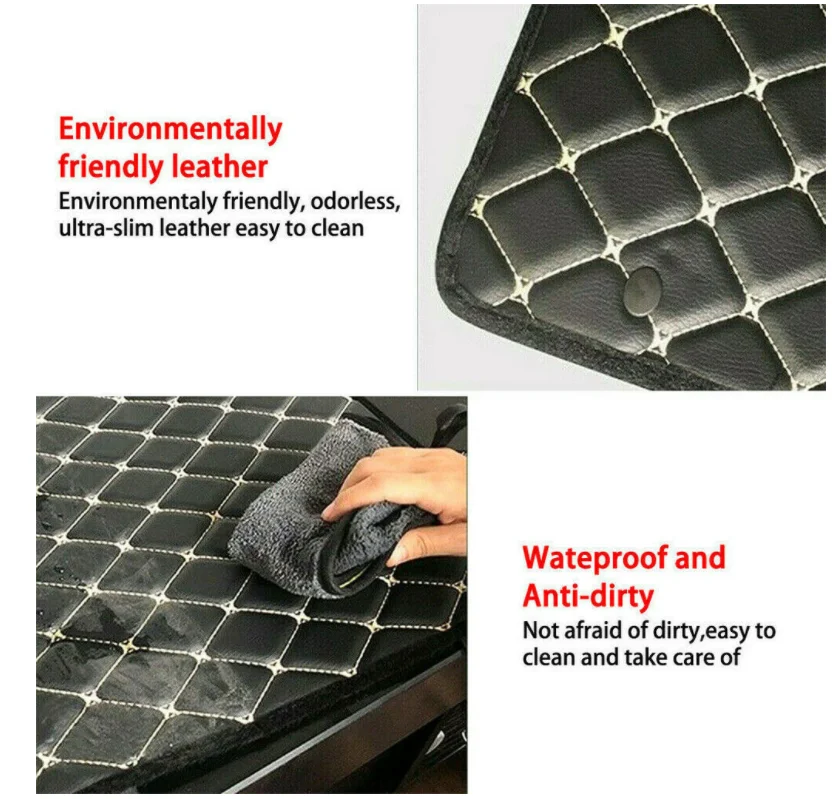 Car Armrest Cushion PU Leather Wear Mat Car Armrest Covers Auto Seat Storage Box Universal Center Console Protection Accessories