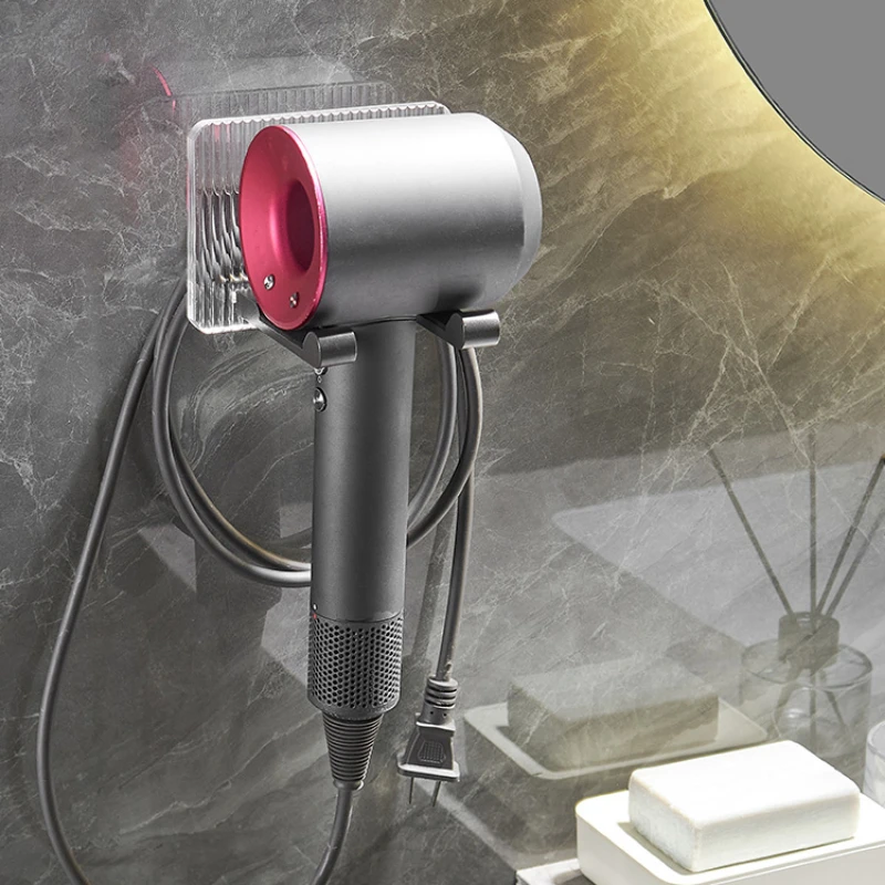 Acrylic-Hair-Dryer-Rack-Wall-Mounted-Holder-for-Dyson-Dryers-Toilet ...