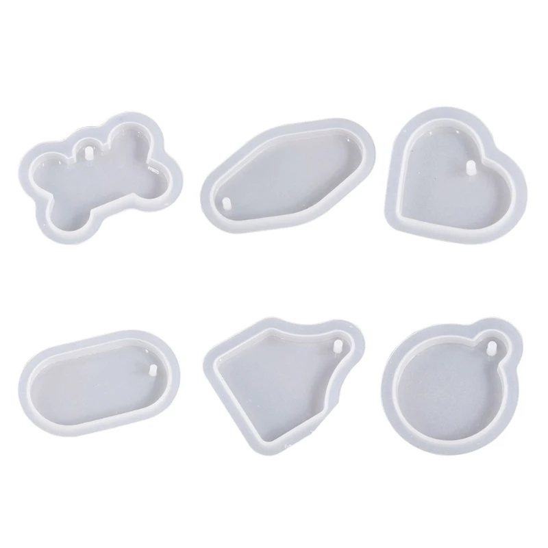

Diy Crystal Drop Glue Sweater Necklace Pendant Oval Fan-shaped Round Bone Listing Silicone Mold Ornament Plaster Mold