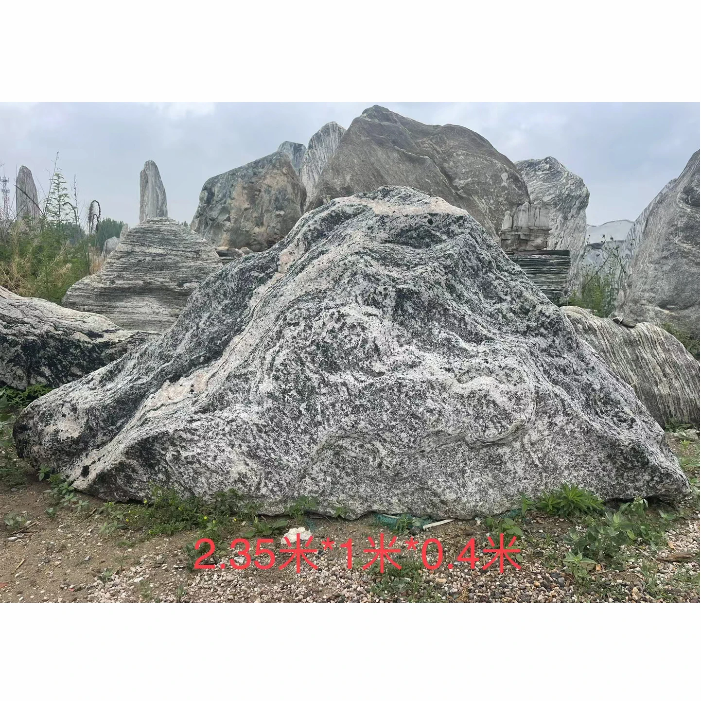 Natural Fengshui Landscape Stone Big Veined Rocks Garden Yard Park Ornament