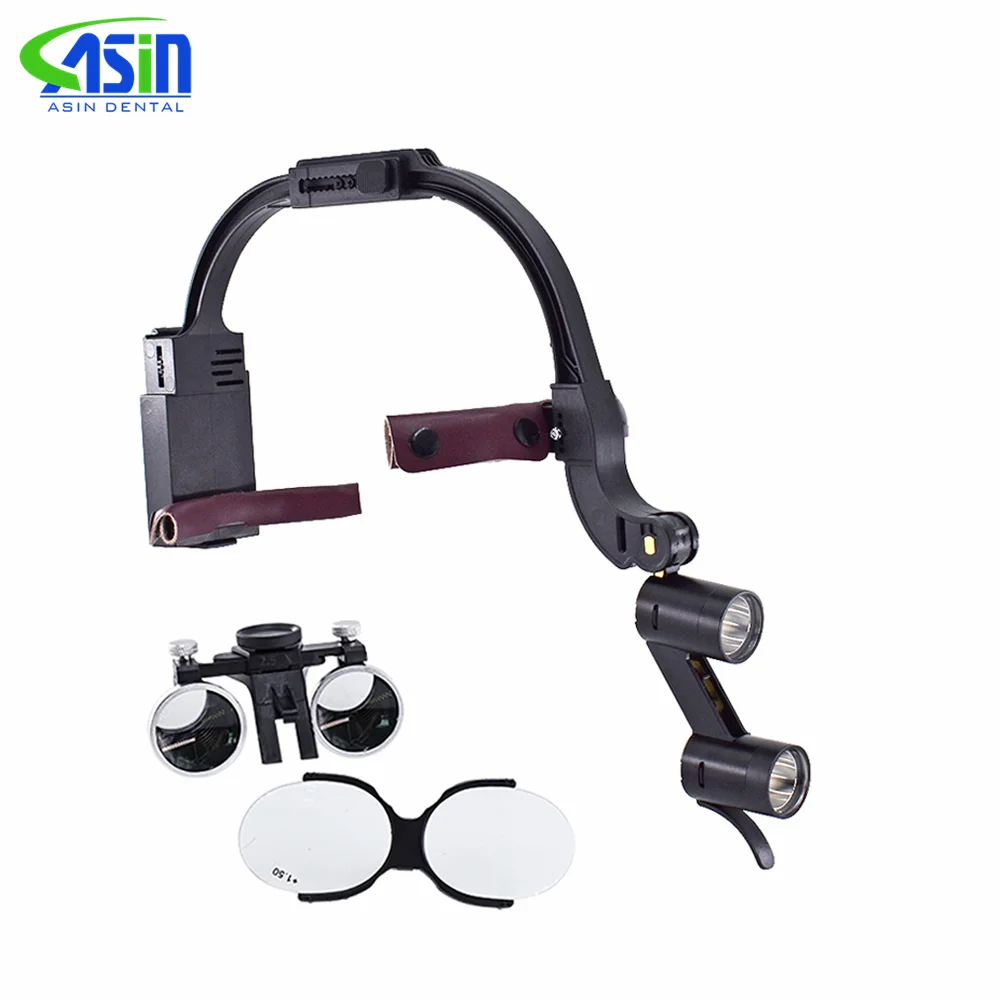 5w Dental Led Headlight Binocular Loupes 2.5x/3.5x Headband Ajustable