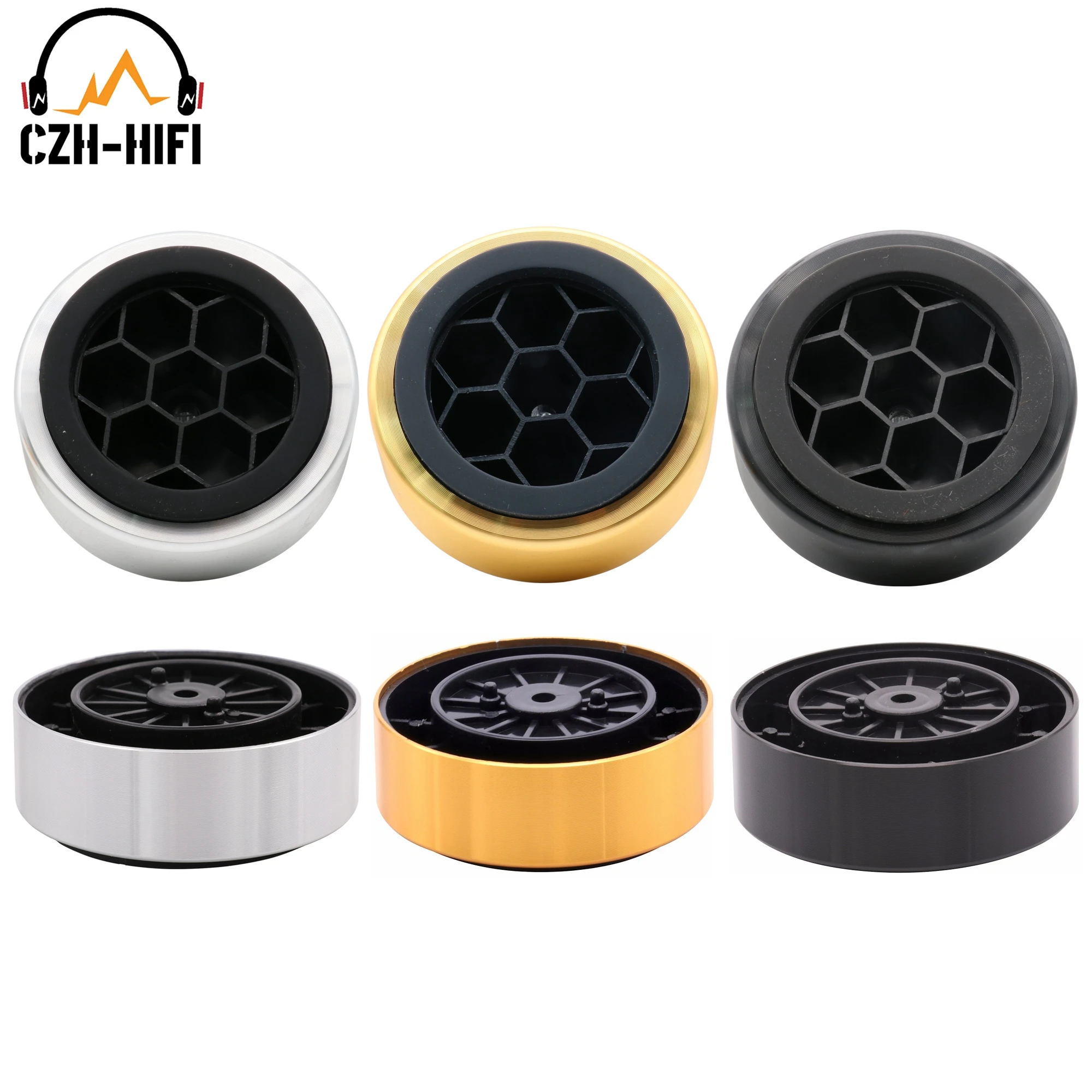 1pc 61x23mm Machined Aluminum Plastic Speaker Spike Feet Floor Base Pad Mat Foot Stand For Hifi Turntable AMP CD DAC Recorder