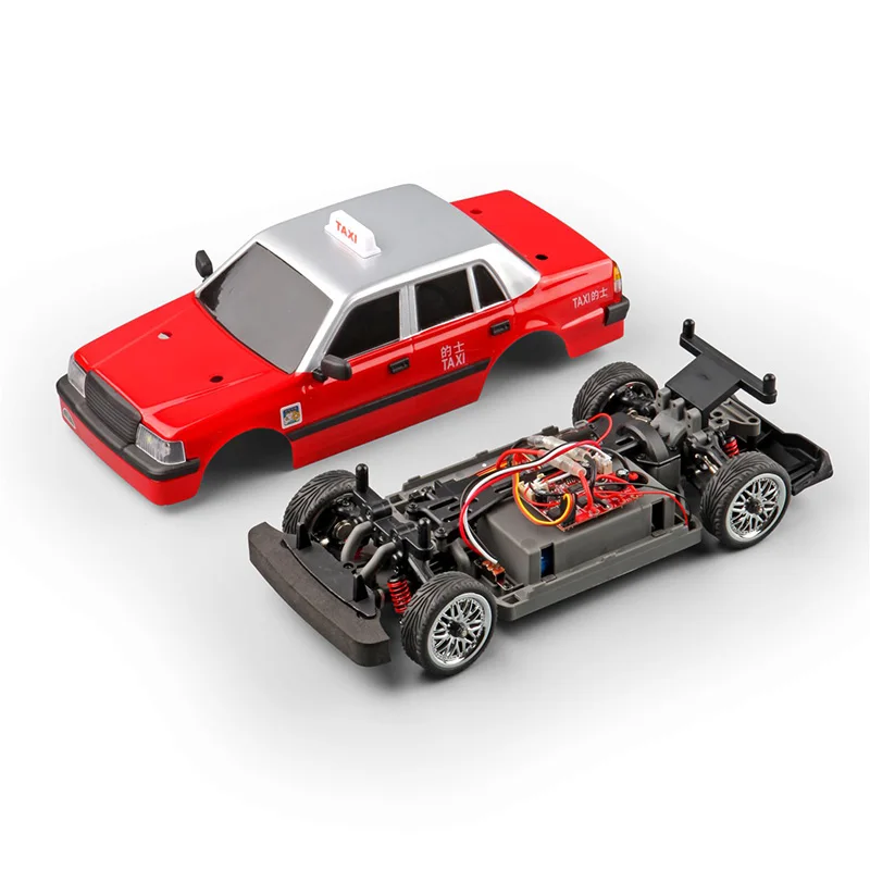 1/16 MN38 RC Car Remote Control Vehicle HongKong Taxi Controllable Atmosphere Lamp Simulated Drift Toy Car 5