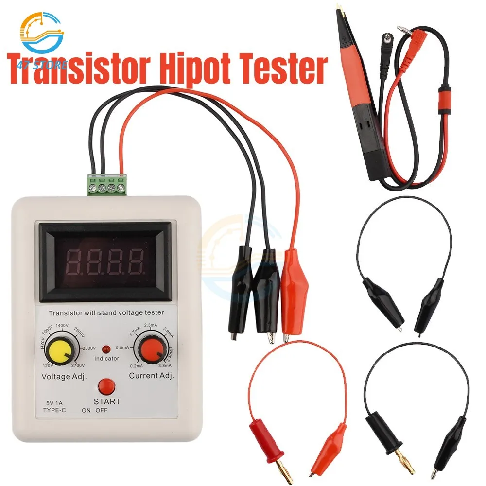 

IGBT Transistor Withstand Voltage Tester 110V-2600V Voltage Capability Tester Diode MOS Triode Digital Voltmeter Testing Tool