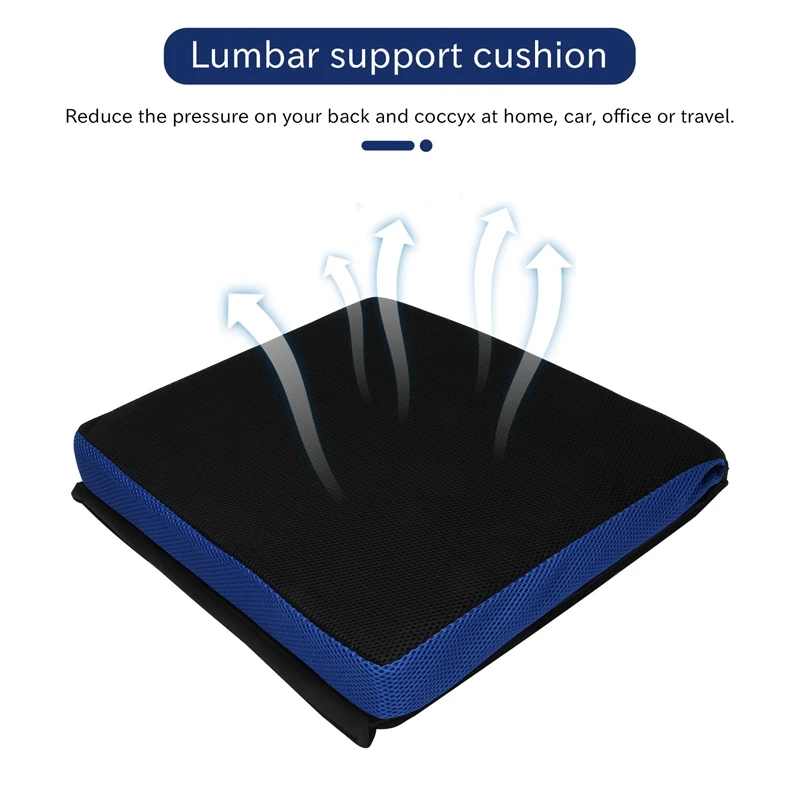 A25F-Breathable Cushion Seat Wheelchair Pillow Cushion Anti-Decubitus Lumbar Support Seat Cushion Office Chair Pillow 4