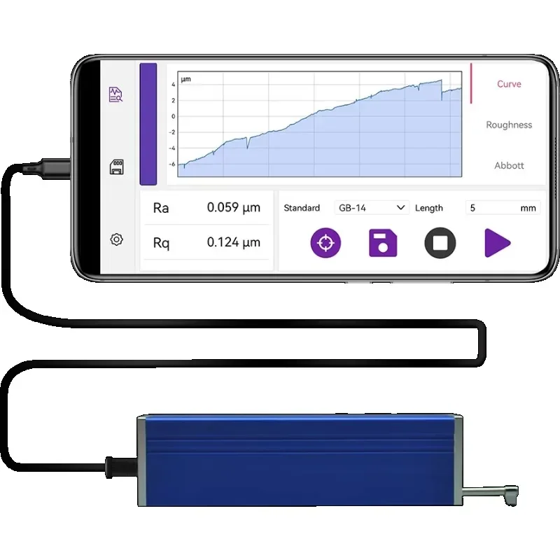 Surface Roughness Tester New Type Intelligent Roughness Detector Meter with No Host Required Support for PDF CSV Files
