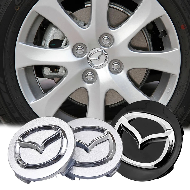 4Pcs Car Wheel Rims Center Cover Hub Cap For Mazda Speed 2 3 5 6 Atenza CX3 CX5 CX8 CX7 CX9 CX80 CX70 CX90 MX5 MX30 CX60 CX30