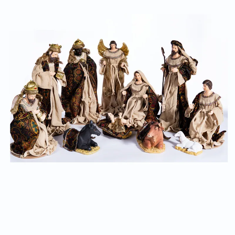 

Crib Christmas Nativity Scene Figures Jesus Christ Home Decor Catholic Church Souvenirs