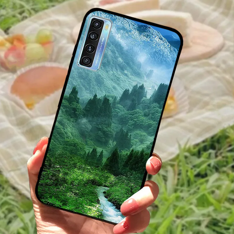Elegant Black Marble Silicone Soft Case - Protective Bumper Cover