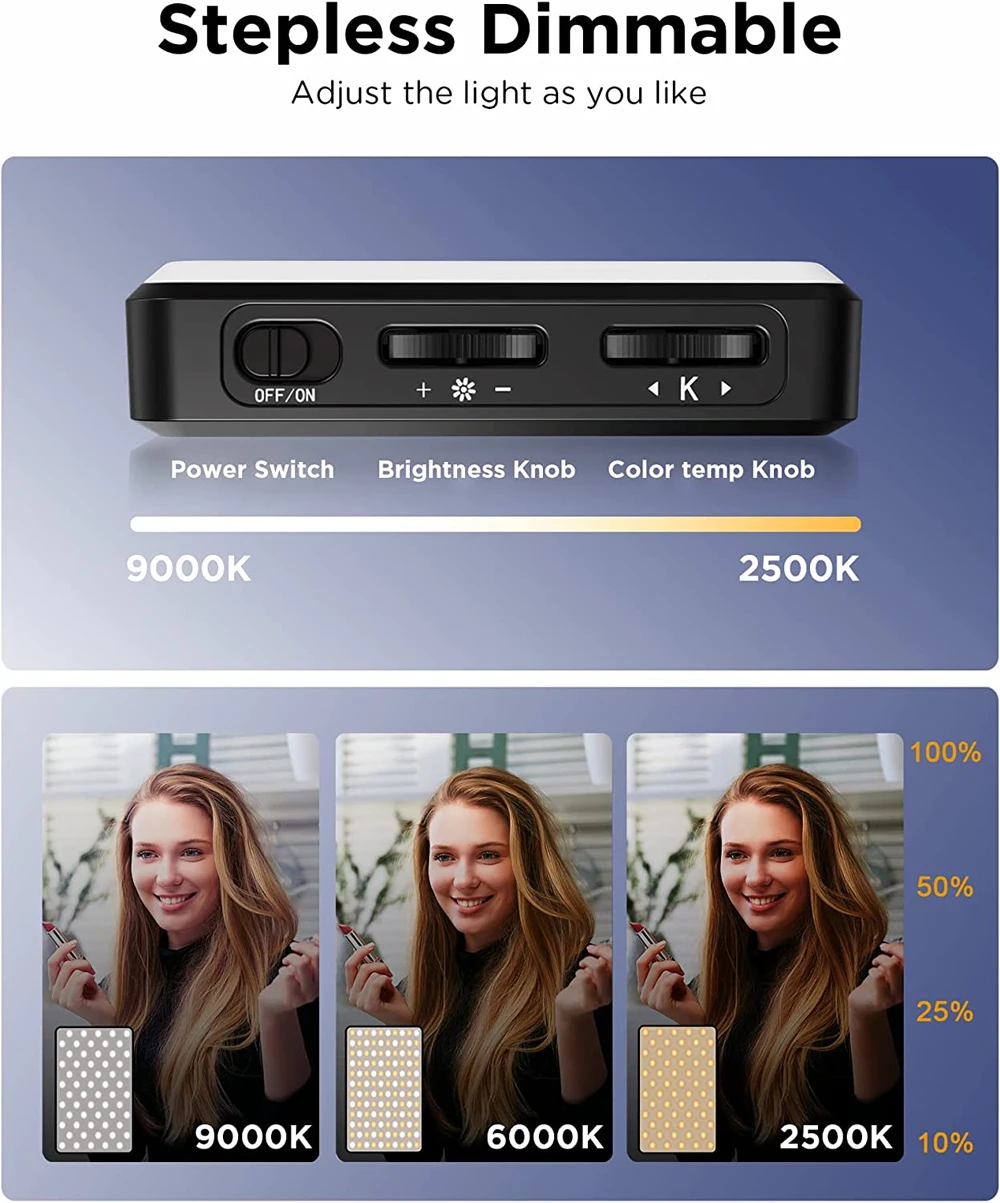 LED Selfie Light 3000Mah 120 LED Rechargeable Phone Light Clip 3 Modes Ring for Phone iPad Camera Laptop Selfie led ring light camera flash light