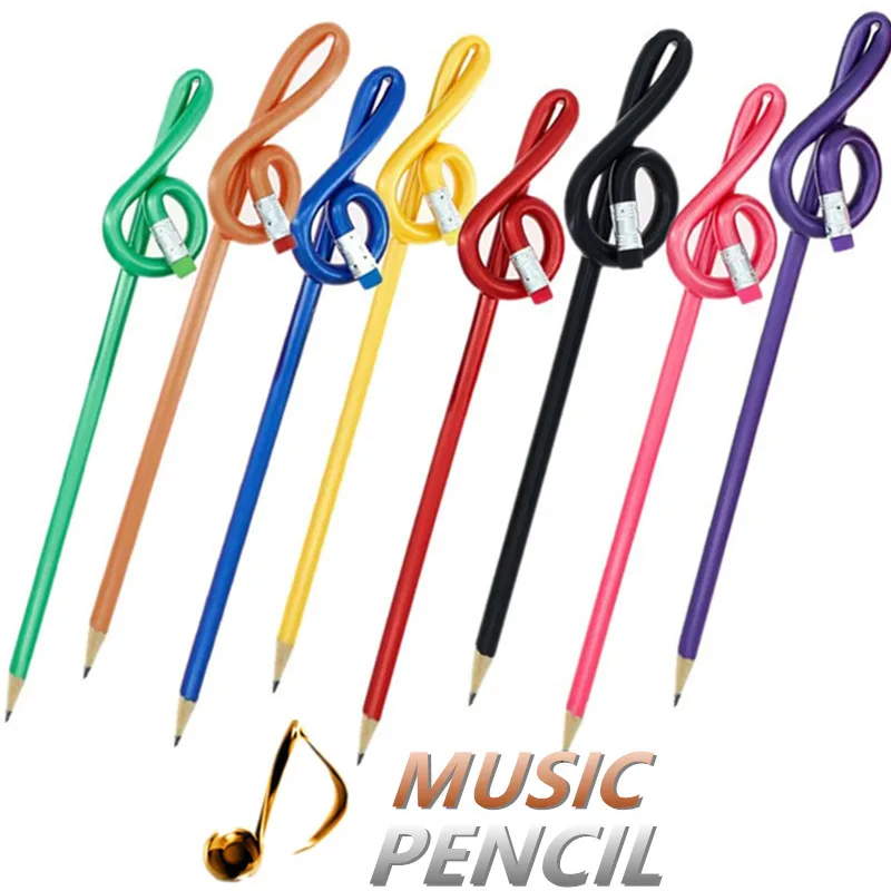 Music Creative Gift Pencil Plastic High Note Pencil Can Be Bent At Will  Student Creative Stationery Small Prize School Supplies music creative gift pencil plastic high note pencil can be bent at will student creative stationery small prize school supplies