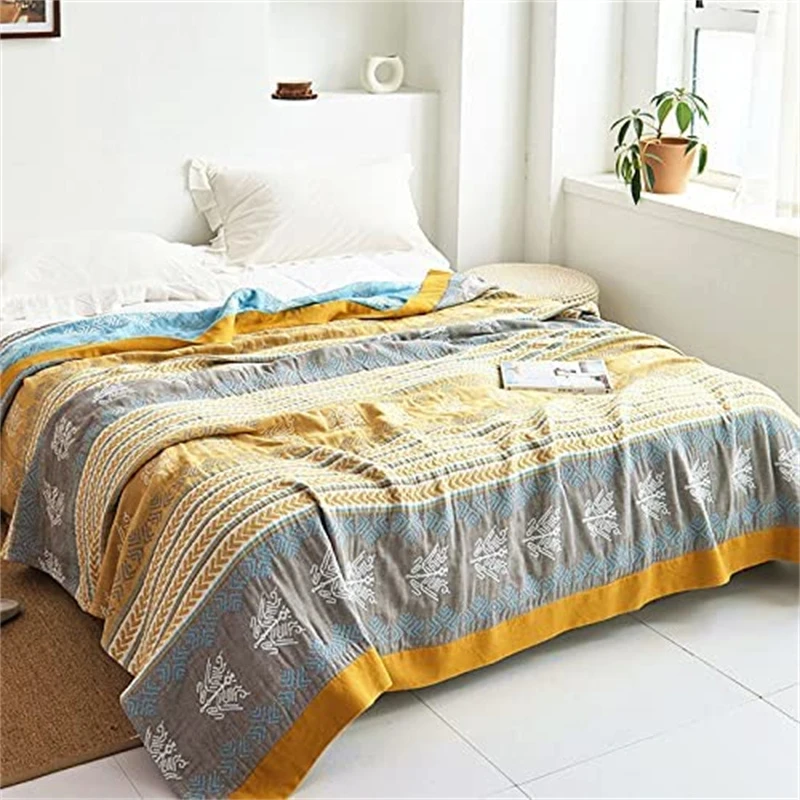 Gauze Throw Blanket Gauze Bedspread 5layer Blanket Size Throw