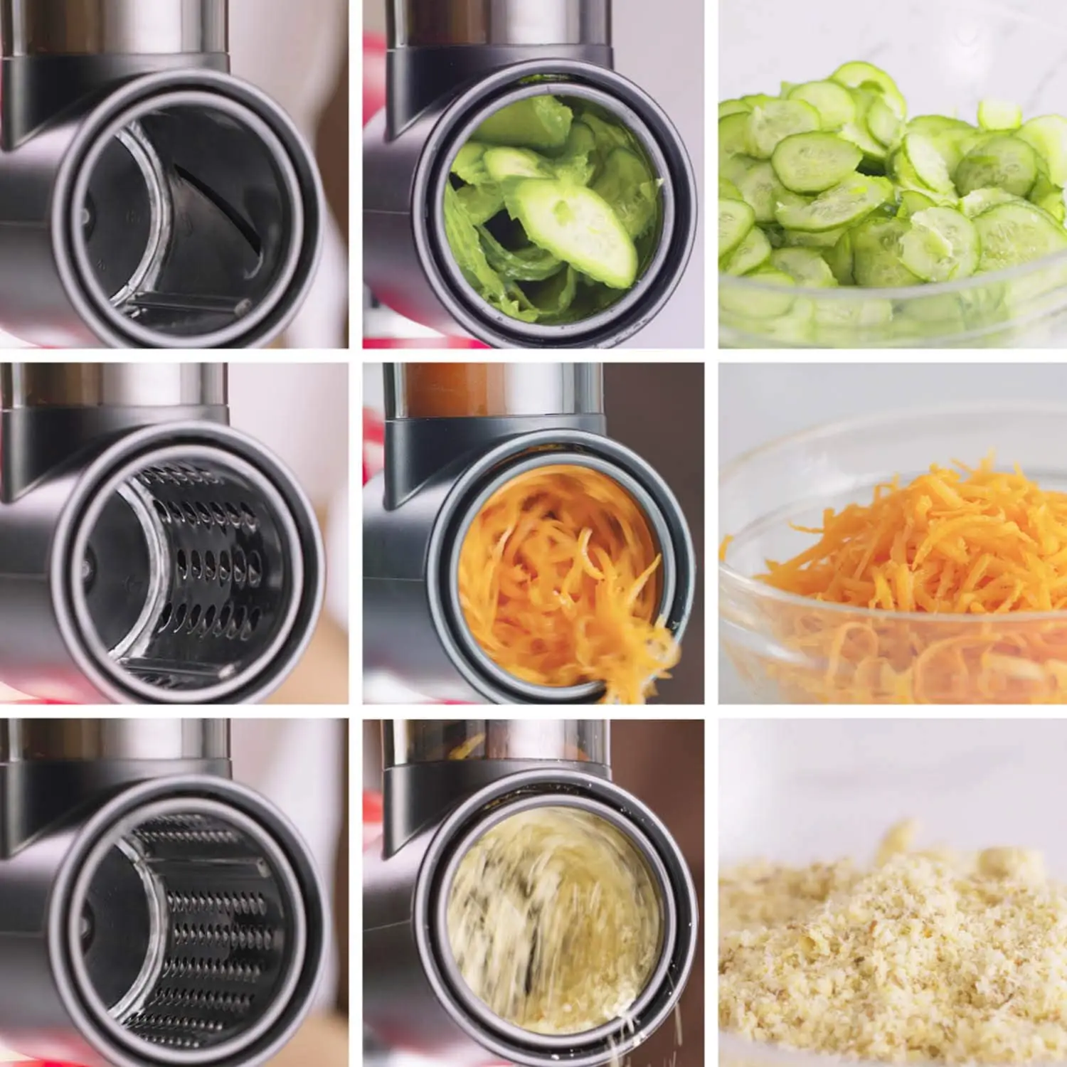Slicer Shredder Attachments for KitchenAid Stand Mixer Cheese Grater Attachment 3 Blades