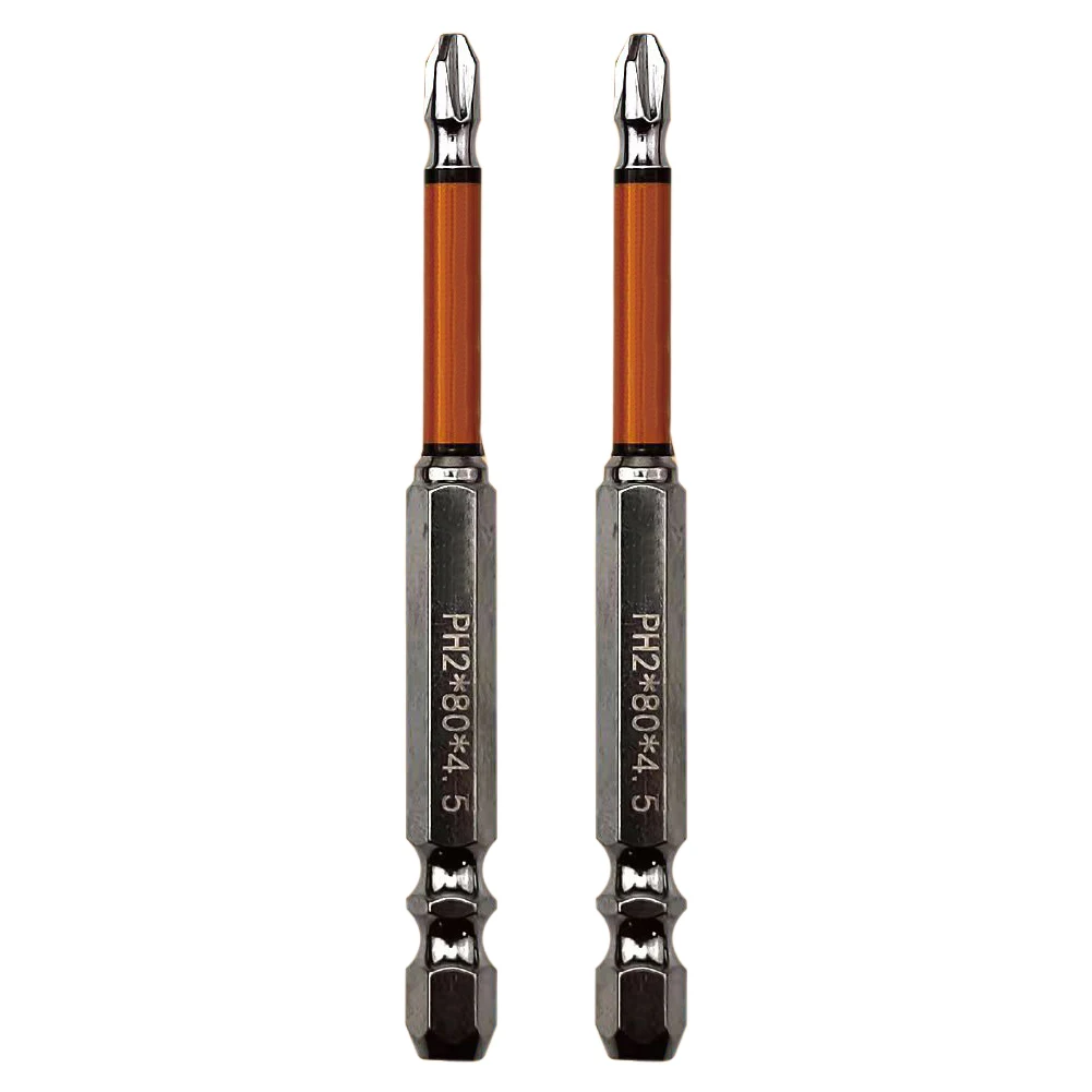 

HRC62 Degree Magnetic Cross Screwdriver Bits PH2 Multipurpose Impact Drill Bits