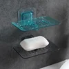 Soap Dish Box for Bathroom Soap Rack No Drilling Wall Mounted Double Layer Shower Soap Holder Tray Bathroom Accessories 5