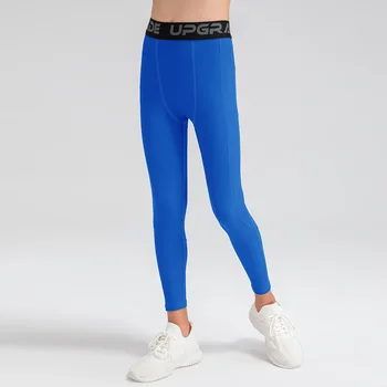 Children Tight Quick Dry Fitness Pants Compression Base Layer Running Leggings Football Training Leggings Sport Tight Trousers 2