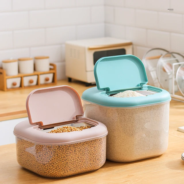 Household Airtight Food Storage Container Insect-proof Moisture-proof  Kitchen Grain Container Airtight Can Kitchen Storage Box - AliExpress