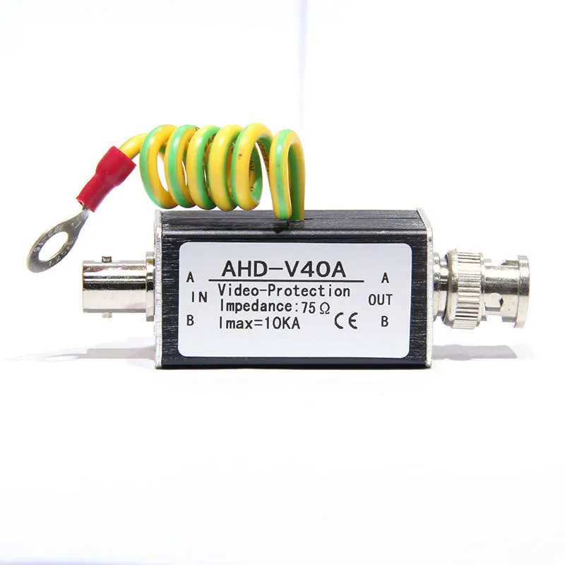 AHD-V40A Single-channel Video Signal Lightning Arrester Arrester Coaxial Surge Protector Multi-stage Protection Nanosecond