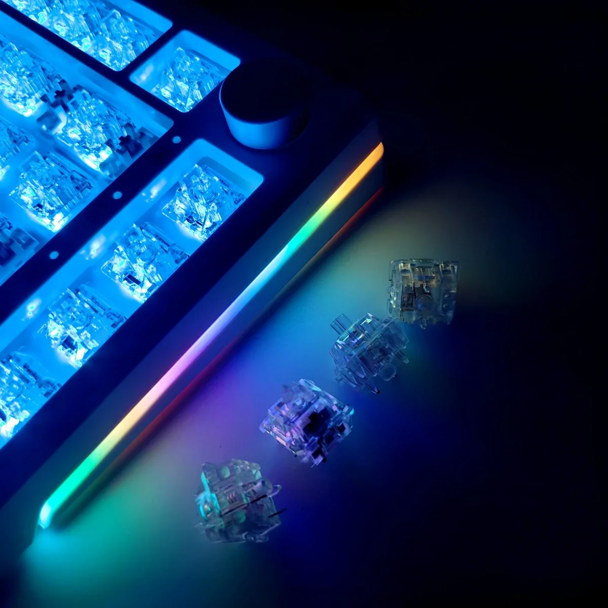 Maimooo-diy Kit de Teclado Mecânico Kx75 75 bt 2.4g Usb Hot-swap Rgb Luz de Fundo Preto Branco 82-chave Estrutura de Junta - Imagem 5