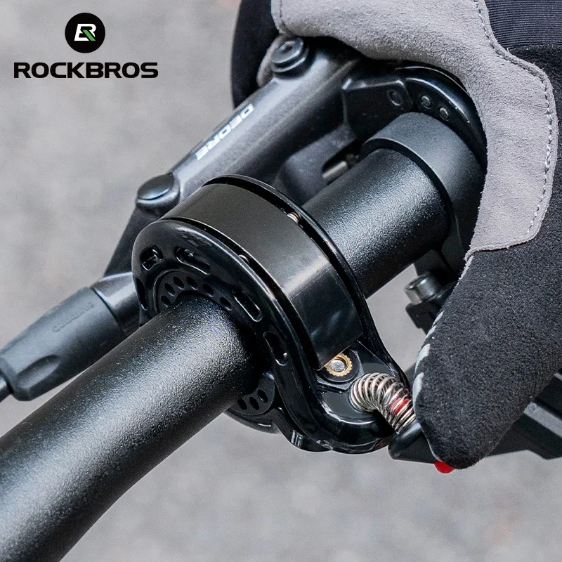 ROCKBROS Bicycle Bell Aluminium Alloy MTB Road Bike Horn Bike Ring Safety Cycling Handlebar Bicycle Hidden Alarm Accessory