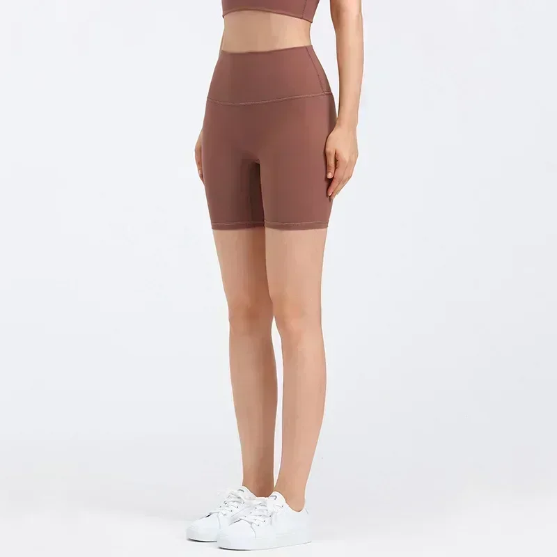 Lemon Align No Front Seam High Waist Gym Shorts Brushed Soft 6'' Tummy Control Workout Shorts Sport Woman Tights Yoga Leggings