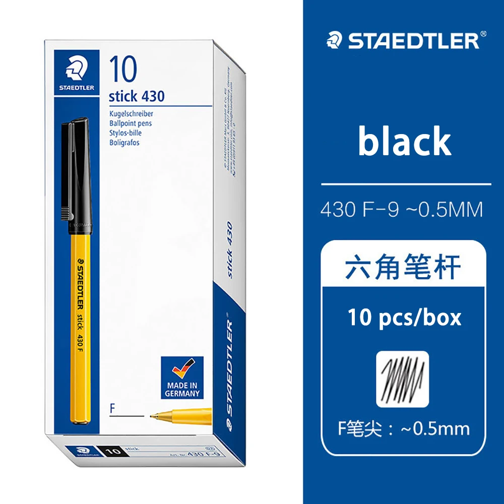 STAEDTLER 430 STICK BALLPOINT PEN MEDIUM ASSORTED CUP 50 | AASTAT Office National| 7008840