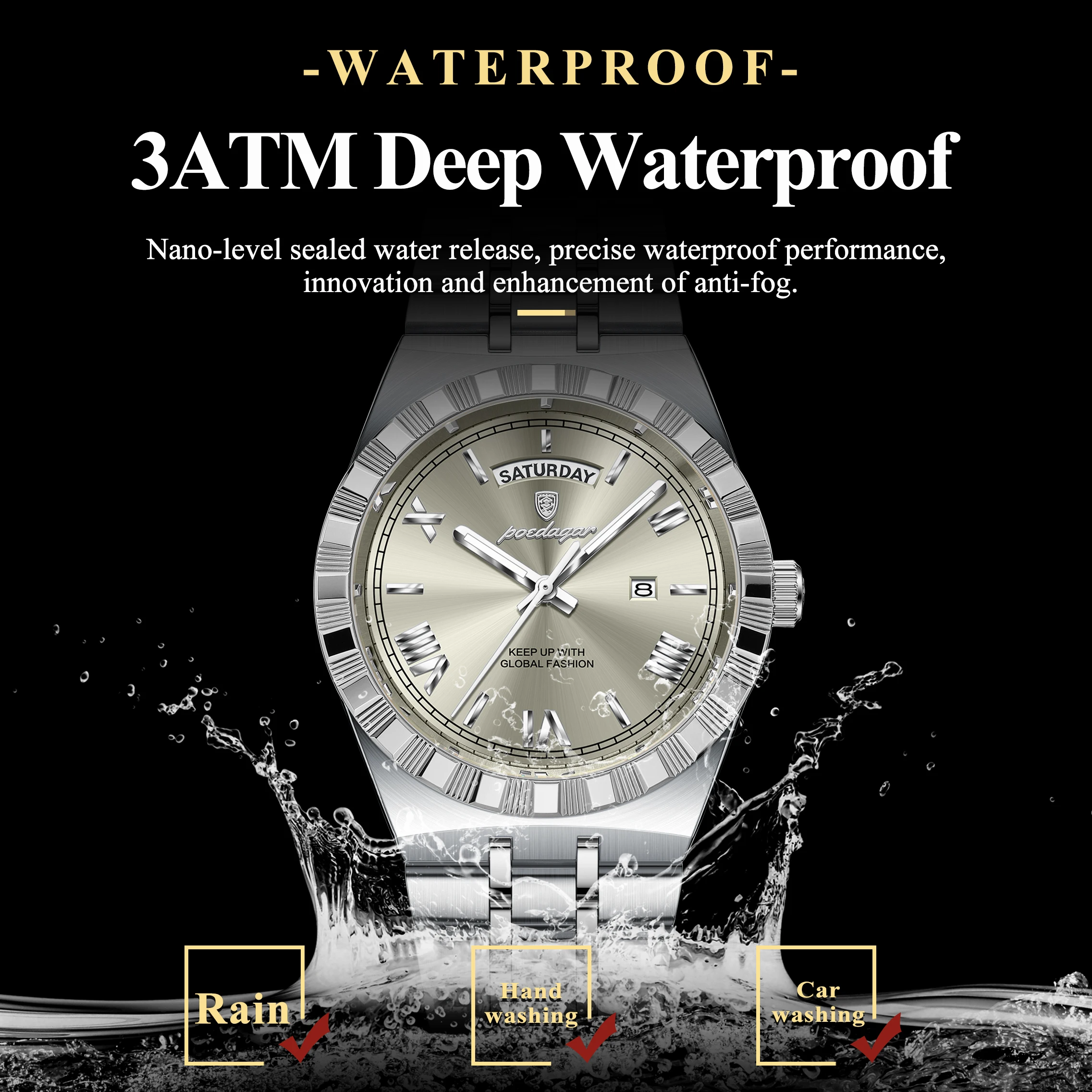 Fashion Brand Man Clock Luminous Waterproof Week Date Men's Watch Stainless Steel Quartz Business Watches For Men Reloj_voghion.com