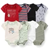 4Pieces Cotton Newborn Bodysuit Print Baby Girl Clothes 0-12M Cartoon Baby Boy Clothes Summer Short Sleeve Romper Bebes 1