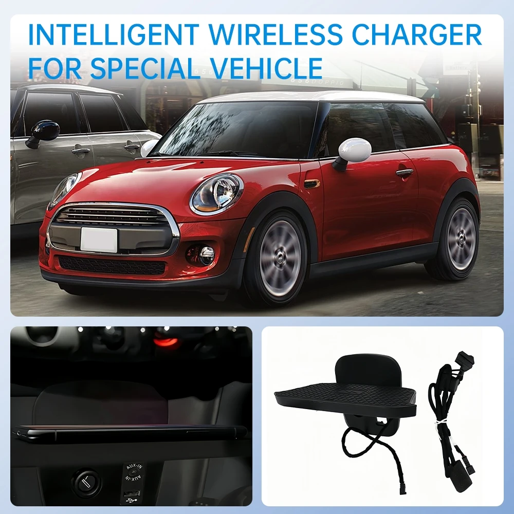 Car Wireless Charger For BMW Mini One Cooper S Hatch F55 F56 2014