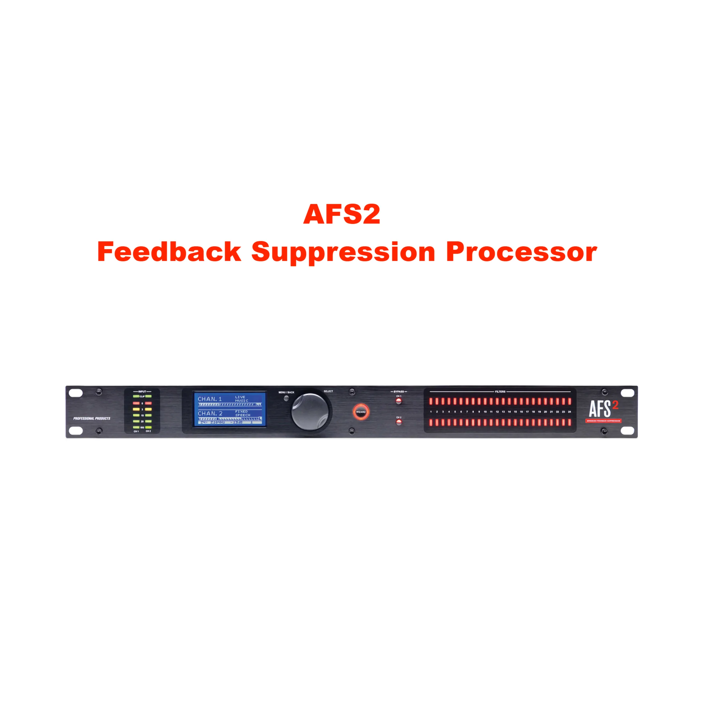 AFS2 Advanced Feedback Suppression Dual Channel Audio Processor Suppressor Sound System