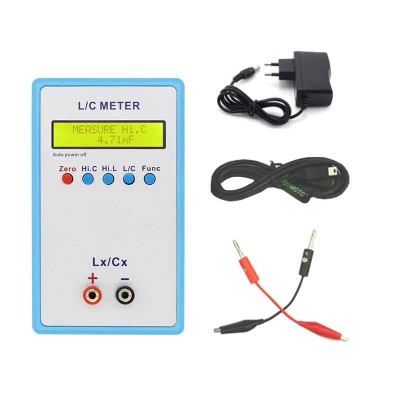 JUNTEK LC-200A LC200A Digital Handheld LCD Capacitance Inductance Meter  SMT Clip  1pF-100mF 1uH-100H Online LC Resonance Tester 3