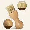 Mini Shoe Brush Wood Color Comfortable Beech Handle Easy To Use Durable Easy To Clean Shoe Brush Leather Shoe Bristle Brush 3