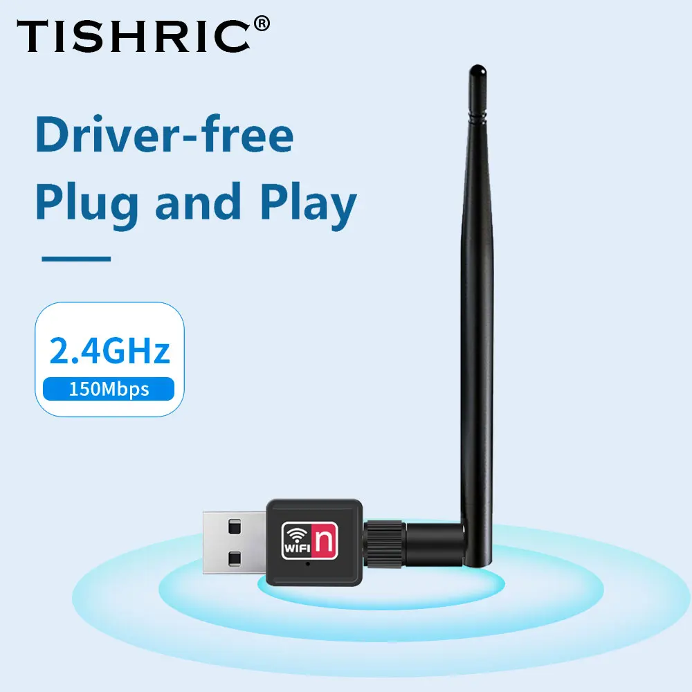 

Беспроводной USB Wi-Fi адаптер TISHRIC 150 Мбит/с 2,4 ГГц антенна 802.11n/g/b Ethernet Wi-Fi донгл WIFI приемник