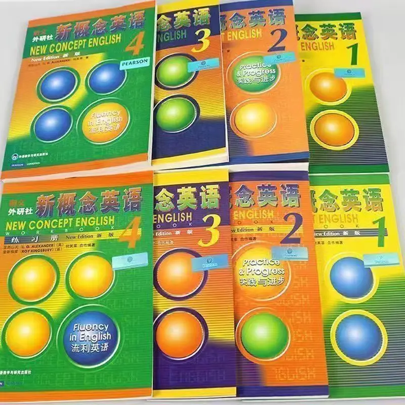 

4 volumes of new concept English full set of 1-4 textbooks, student books new concept zero-based English language learning