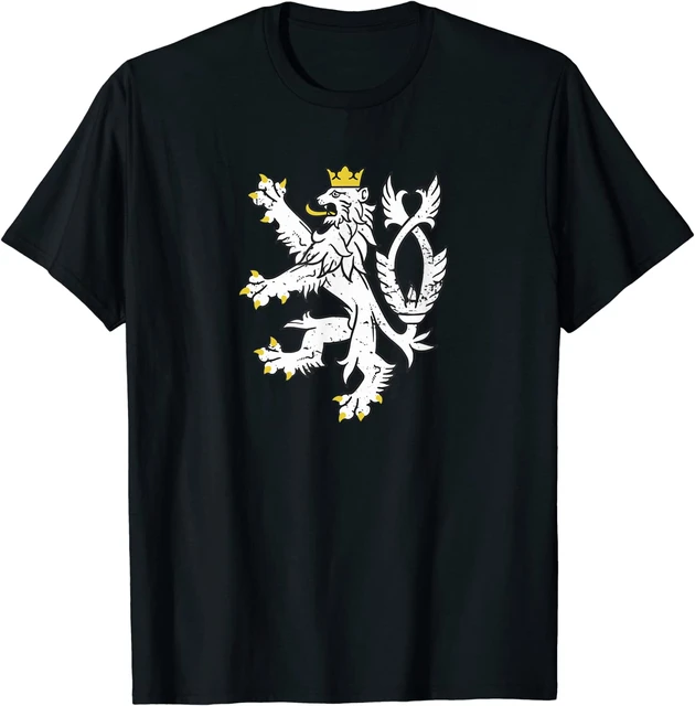 Ceska Republika Lion Coat of Arms | Czech Republic Souvenir Men T-Shirt  Short Sleeve Casual Cotton O-Neck Summer Men Clothing - AliExpress
