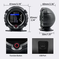 X95 Car GPS Slope Meter Digital Head Up Display Inclinometer Speedometer Off-road Car Pitch Slope Angle Meter Altitude Latitude - Image 4