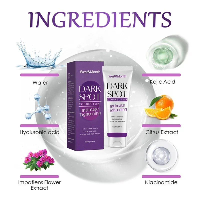 Remove Melanin Nicotinamide Brightening Cream For Dark Skin Effective Lighten Thigh Inner Bleach Private Parts Brighten Cream 5