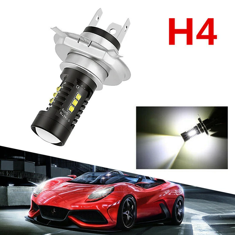 

1PC H4 LED Headlight Bulb 9003 60W 1800LM 6000K Car COB LED Conversion Bulb Hi/Lo Beam Super Bright Lighting Lamp