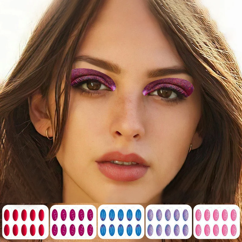 Disposable Temporary Eye Tattoo Stickers Waterproof DIY Flash Eyeshadow Eyeliner Face Sticker Makeup Tool
