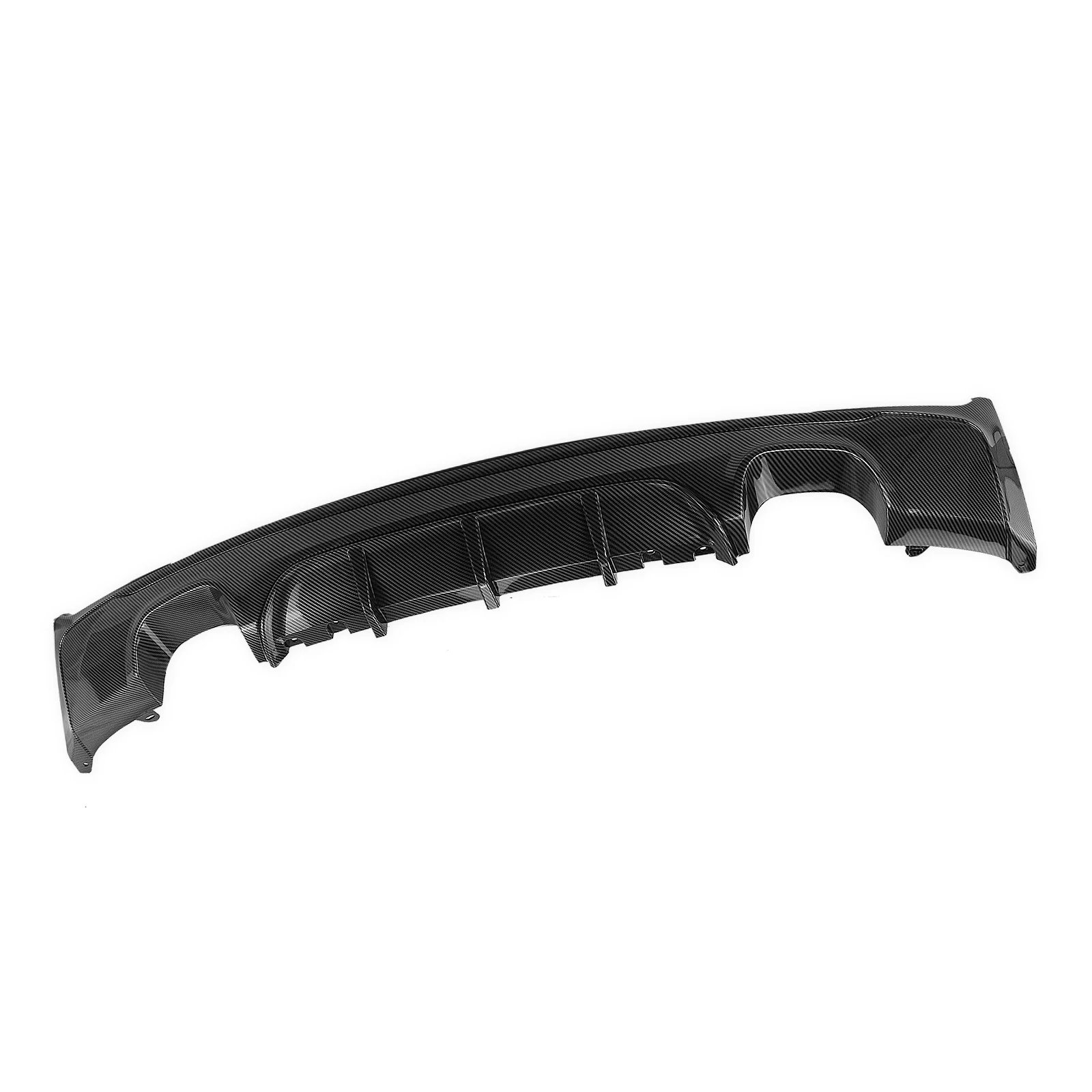 Rear Bumper Diffuser With Shark Fins For BMW – 4 Wind Blade Extensions – Black