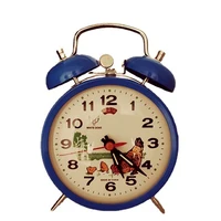 Mechanical Alarm Clock Vintage Chicken Pecking Rice Loud Children's Clockwork Desk Clock Luminous Metal Table Decoration Gift 1