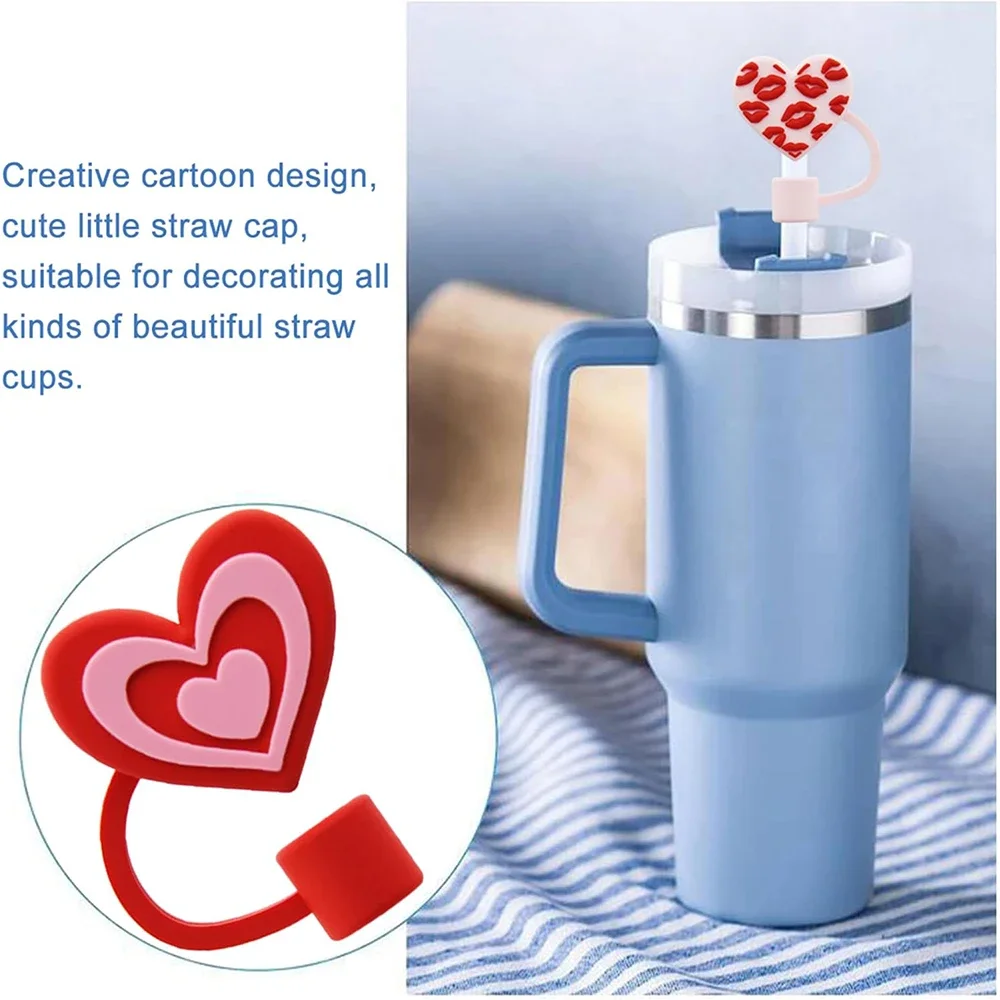 4pcs Couvercles Paille En Silicone Noël Réutilisables Anti