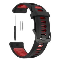 Breathable Silicone Sport Band - 22mm model special (Black and Red)