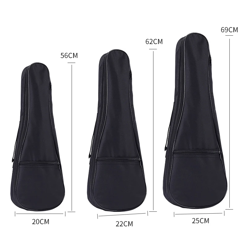 Portable Waterproof Soft Ukulele Backpack Case with Single Shoulder Strap