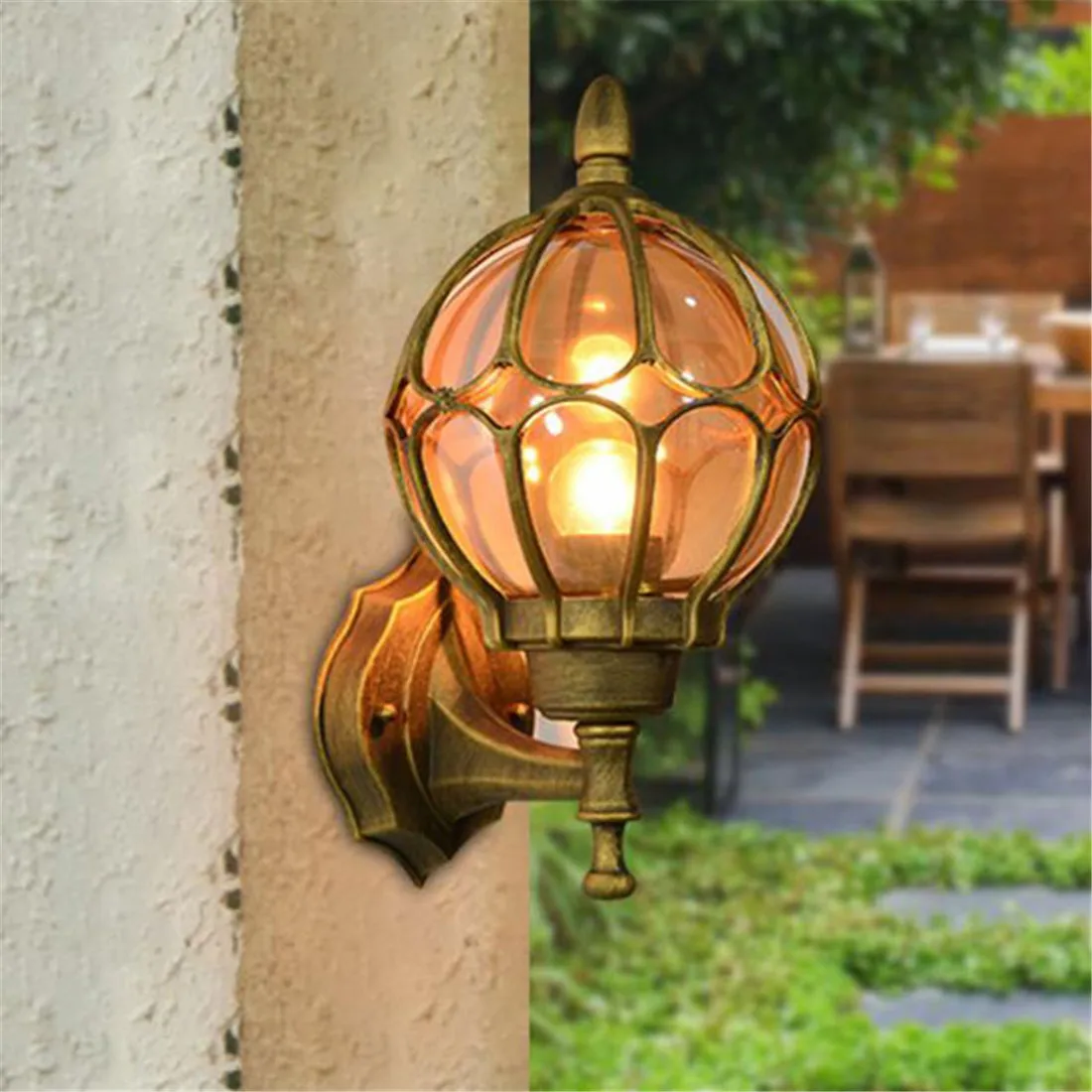 Vintage Wall Lamp Light Lantern Outdoor Garden Yard Porch Pathway Balcony Patio 