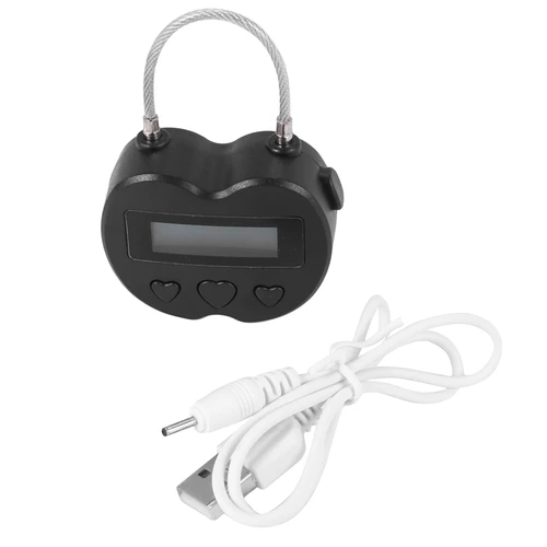 스마트 타임 락 LCD 디스플레이 타임 락 다기능 여행 전자 타이머, USB 충전식 임시 타이머 자물쇠, 5X 2